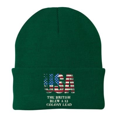 The British Blew A 13 Colony Lead Funny 4th Of July Knit Cap Winter Beanie