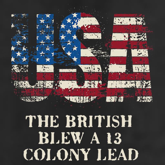 The British Blew A 13 Colony Lead Funny 4th Of July Garment-Dyed Fleece Hoodie