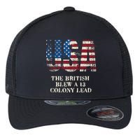 The British Blew A 13 Colony Lead Funny 4th Of July Flexfit Unipanel Trucker Cap