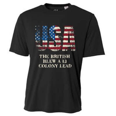 The British Blew A 13 Colony Lead Funny 4th Of July Cooling Performance Crew T-Shirt