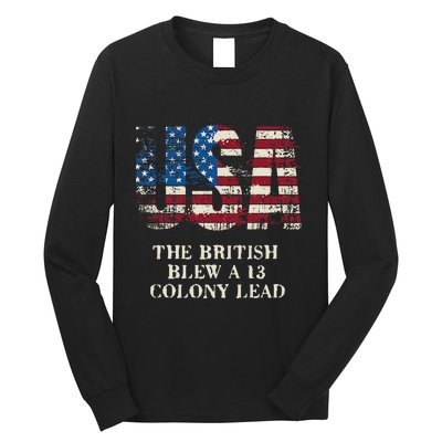 The British Blew A 13 Colony Lead Funny 4th Of July Long Sleeve Shirt