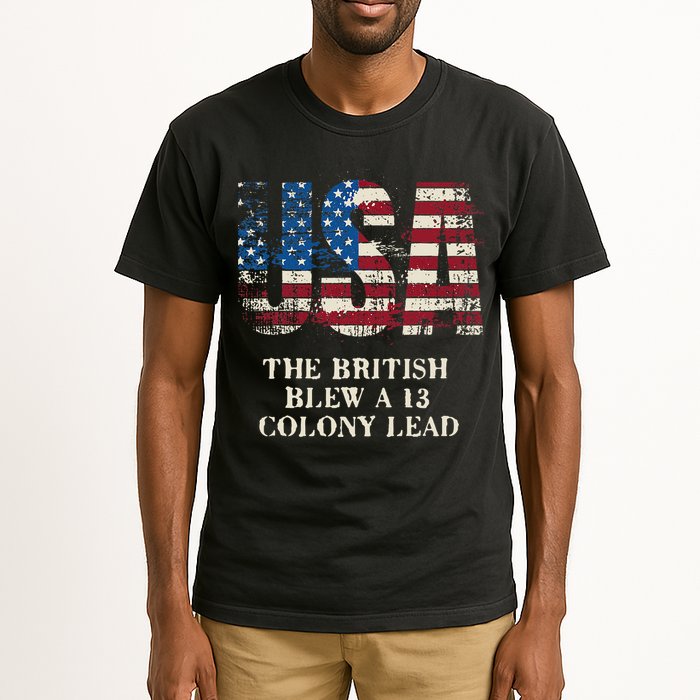 The British Blew A 13 Colony Lead Funny 4th Of July Tall T-Shirt