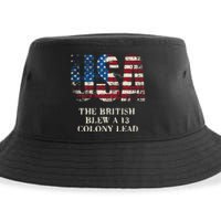 The British Blew A 13 Colony Lead Funny 4th Of July Sustainable Bucket Hat