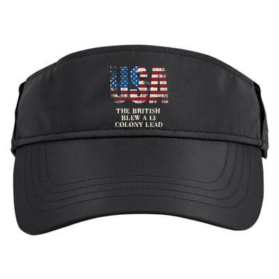 The British Blew A 13 Colony Lead Funny 4th Of July Adult Drive Performance Visor