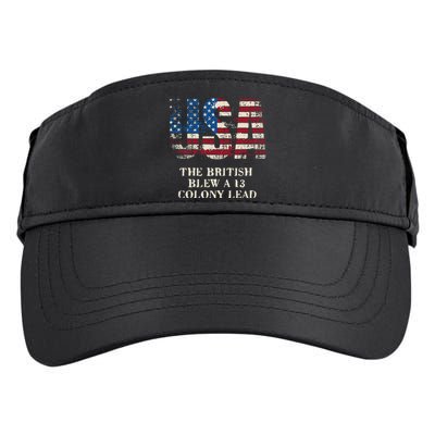 The British Blew A 13 Colony Lead Funny 4th Of July Adult Drive Performance Visor