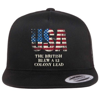 The British Blew A 13 Colony Lead Funny 4th Of July Flatbill Hat