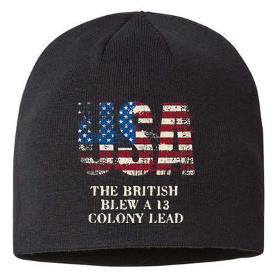 The British Blew A 13 Colony Lead Funny 4th Of July Sustainable Beanie