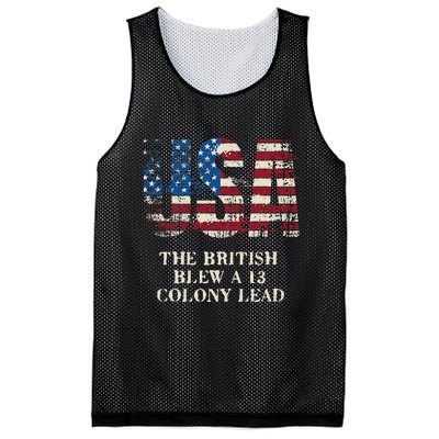 The British Blew A 13 Colony Lead Funny 4th Of July Mesh Reversible Basketball Jersey Tank