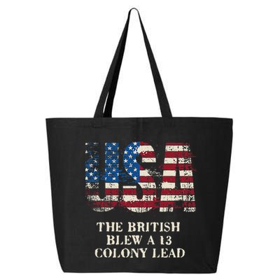 The British Blew A 13 Colony Lead Funny 4th Of July 25L Jumbo Tote