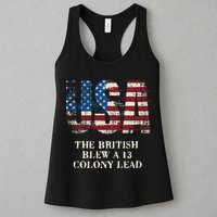 The British Blew A 13 Colony Lead Funny 4th Of July Womens Tank Top