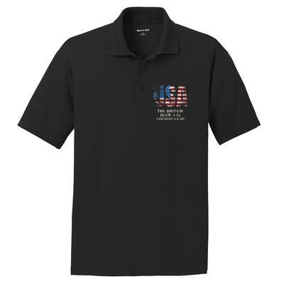 The British Blew A 13 Colony Lead Funny 4th Of July PosiCharge RacerMesh Polo