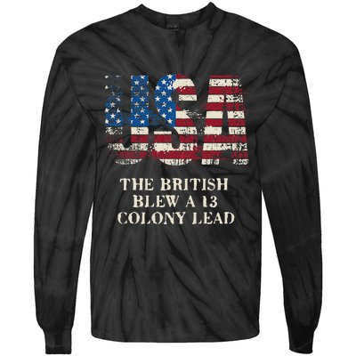 The British Blew A 13 Colony Lead Funny 4th Of July Tie-Dye Long Sleeve Shirt