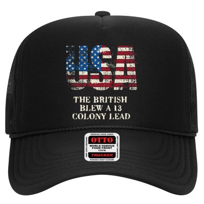 The British Blew A 13 Colony Lead Funny 4th Of July Trucker Hat