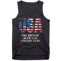 The British Blew A 13 Colony Lead Funny 4th Of July Tank Top