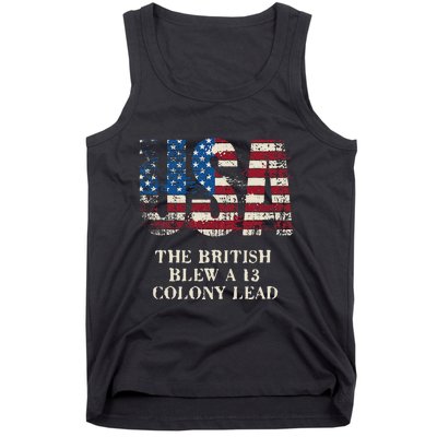 The British Blew A 13 Colony Lead Funny 4th Of July Tank Top