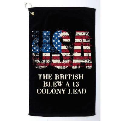 The British Blew A 13 Colony Lead Funny 4th Of July Golf Towel