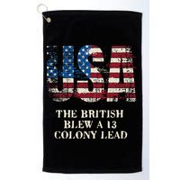 The British Blew A 13 Colony Lead Funny 4th Of July Golf Towel