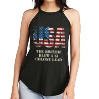 The British Blew A 13 Colony Lead Funny 4th Of July Women's Perfect Tri Rocker Tank