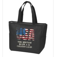 The British Blew A 13 Colony Lead Funny 4th Of July Zip Tote Bag