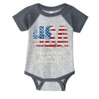 The British Blew A 13 Colony Lead Funny 4th Of July Infant Baby Jersey Bodysuit