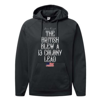 The British Blew A 13 Colony Lead Performance Fleece Hoodie