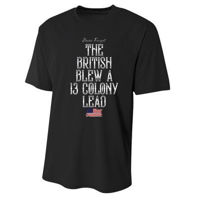 The British Blew A 13 Colony Lead Performance Sprint T-Shirt