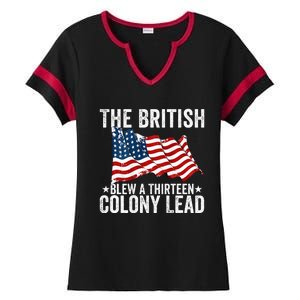 The British Blew A Thirteen Colony Lead Ladies Halftime Notch Neck Tee