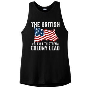 The British Blew A Thirteen Colony Lead Ladies PosiCharge Tri-Blend Wicking Tank