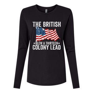 The British Blew A Thirteen Colony Lead Womens Cotton Relaxed Long Sleeve T-Shirt