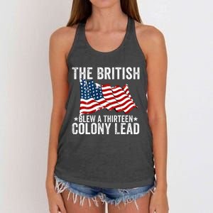 The British Blew A Thirteen Colony Lead Women's Knotted Racerback Tank