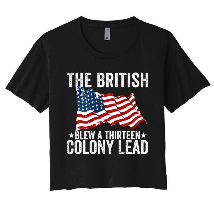 The British Blew A Thirteen Colony Lead Women's Crop Top Tee