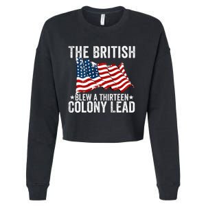 The British Blew A Thirteen Colony Lead Cropped Pullover Crew