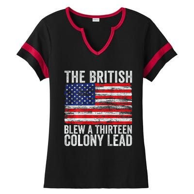 The British Blew A Thirteen Colony Lead Ladies Halftime Notch Neck Tee