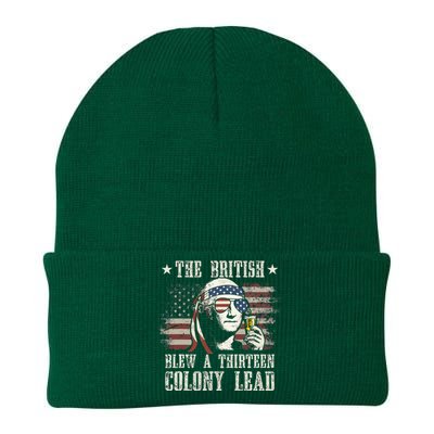 The British Blew A 13 Colony Lead George Washington 4th Of July Knit Cap Winter Beanie