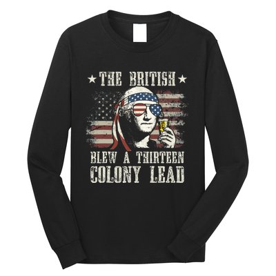 The British Blew A 13 Colony Lead George Washington 4th Of July Long Sleeve Shirt