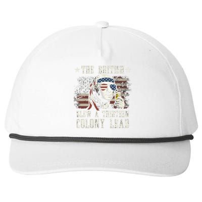 The British Blew A 13 Colony Lead George Washington 4th Of July Snapback Five-Panel Rope Hat