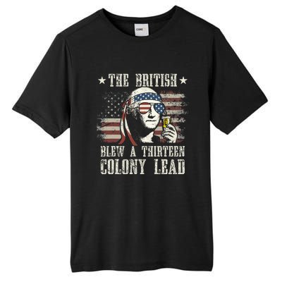 The British Blew A 13 Colony Lead George Washington 4th Of July Tall Fusion ChromaSoft Performance T-Shirt