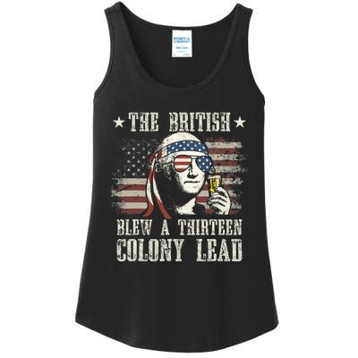 The British Blew A 13 Colony Lead George Washington 4th Of July Ladies Essential Tank