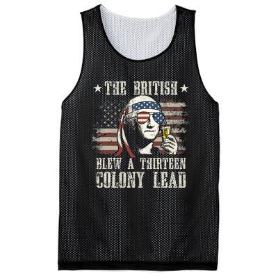 The British Blew A 13 Colony Lead George Washington 4th Of July Mesh Reversible Basketball Jersey Tank