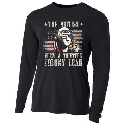 The British Blew A 13 Colony Lead George Washington 4th Of July Cooling Performance Long Sleeve Crew