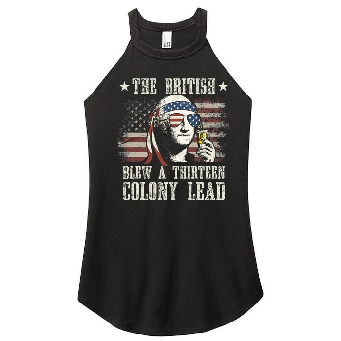 The British Blew A 13 Colony Lead George Washington 4th Of July Women’s Perfect Tri Rocker Tank