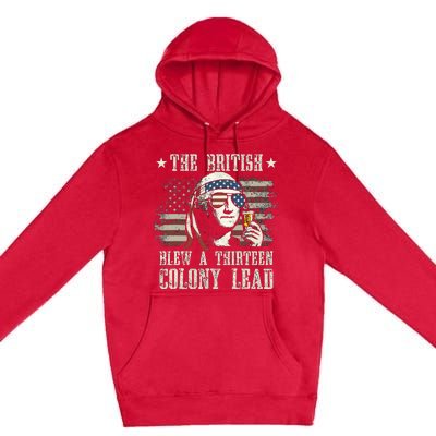 The British Blew A 13 Colony Lead George Washington 4th Of July Premium Pullover Hoodie