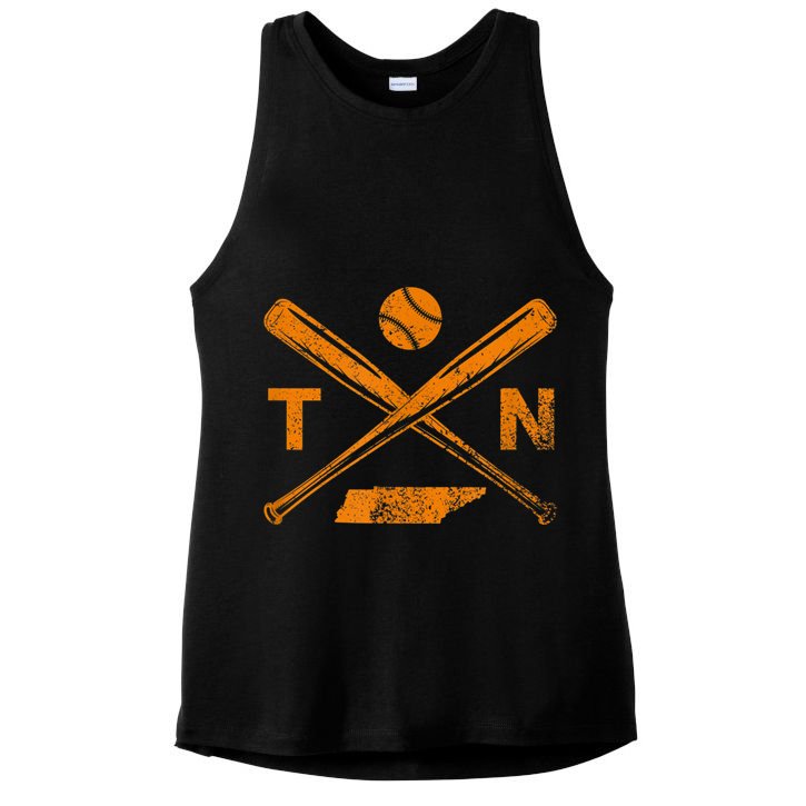 Tennessee Baseball Bats & Ball Classic Baseball Player Ladies PosiCharge Tri-Blend Wicking Tank