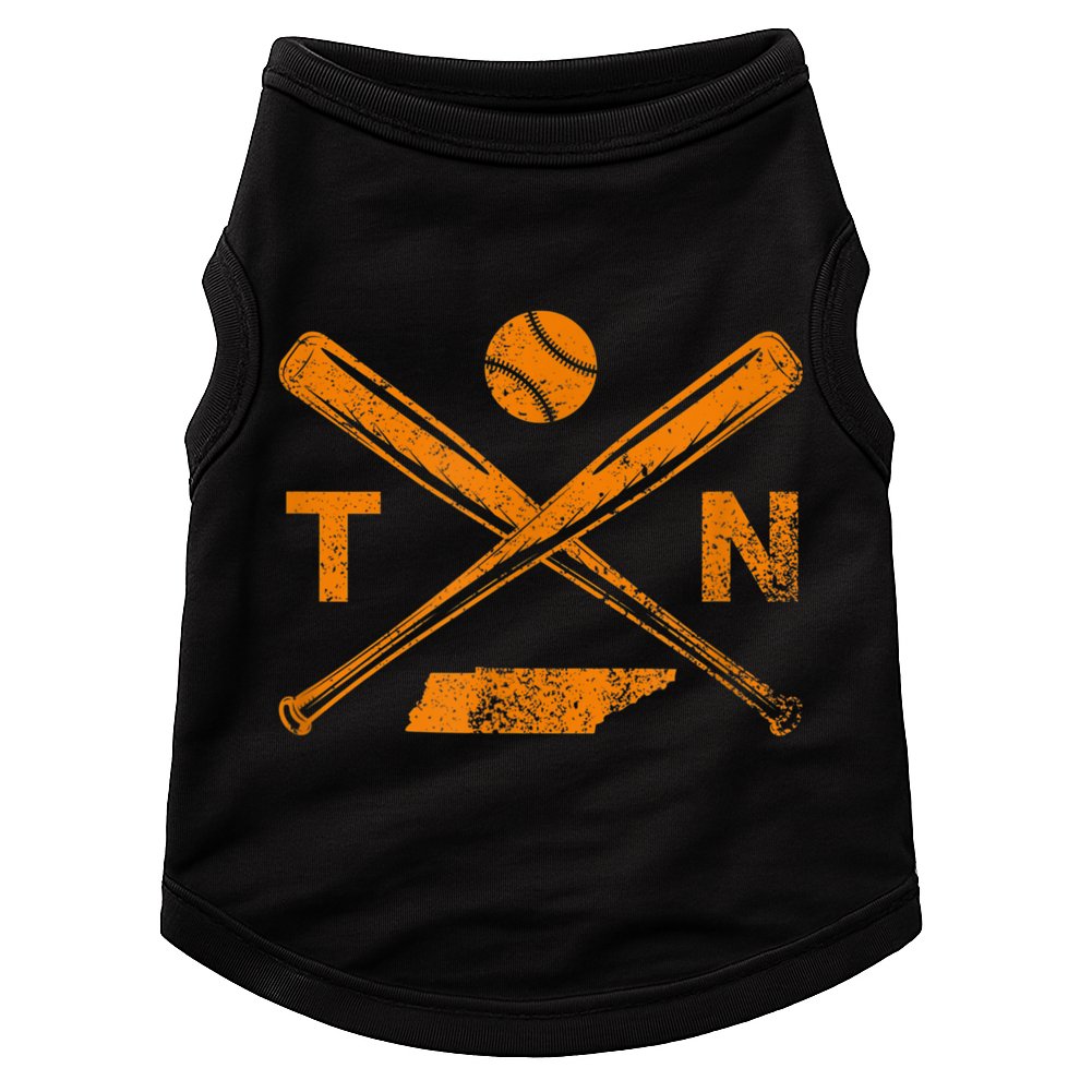 Tennessee Baseball Bats & Ball Classic Baseball Player Doggie Tank