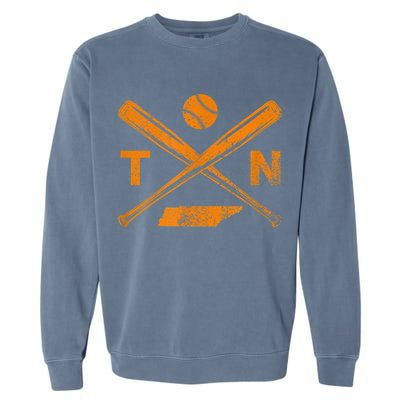 Tennessee Baseball Bats & Ball Classic Baseball Player Garment-Dyed Sweatshirt