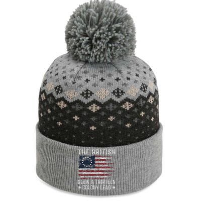 The British Blew A 13 Colony Lead The Baniff Cuffed Pom Beanie