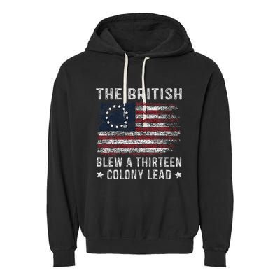 The British Blew A 13 Colony Lead Garment-Dyed Fleece Hoodie
