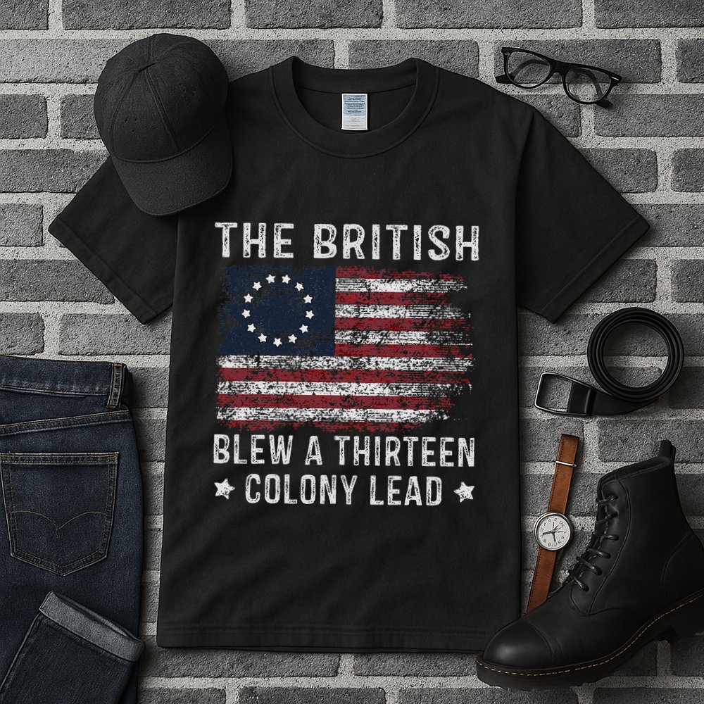 The British Blew A 13 Colony Lead Tall T-Shirt