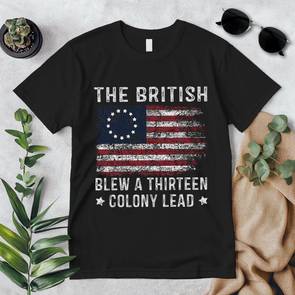 The British Blew A 13 Colony Lead Premium T-Shirt