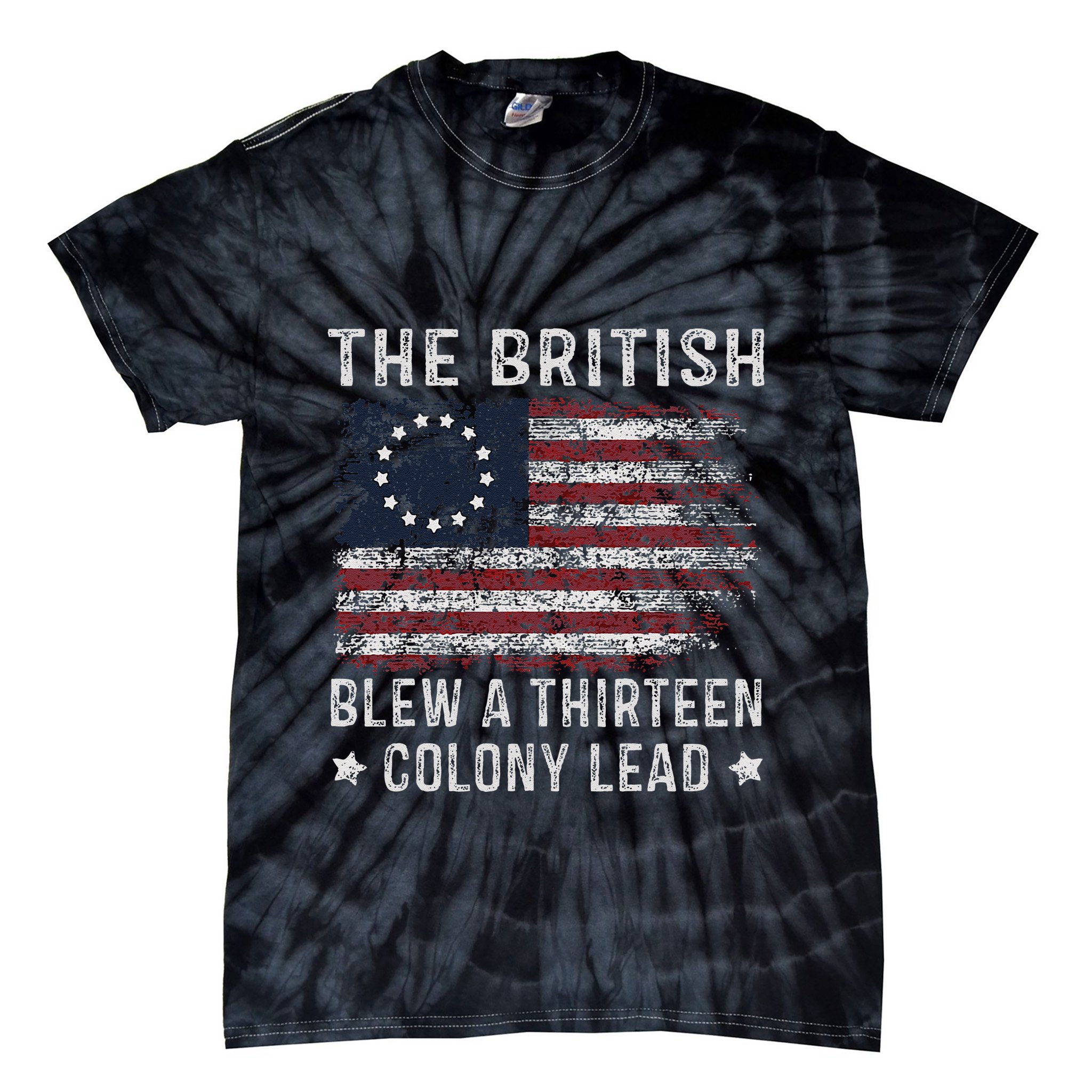 The British Blew A 13 Colony Lead Tie-Dye T-Shirt